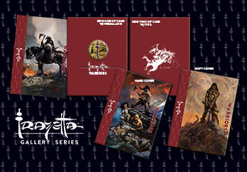 Frazetta Gallery Series: Warriors slipcase, soft cover, and hard cover books