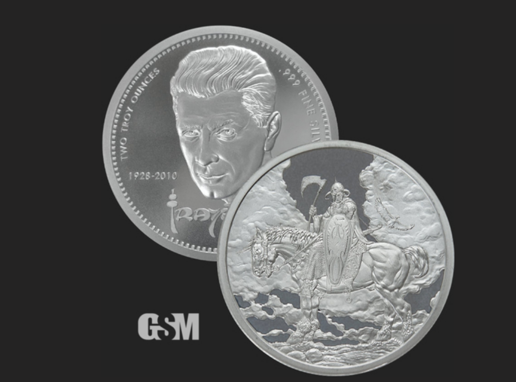 Frazetta Death Dealer I Silver Round .999 Fine 2oz