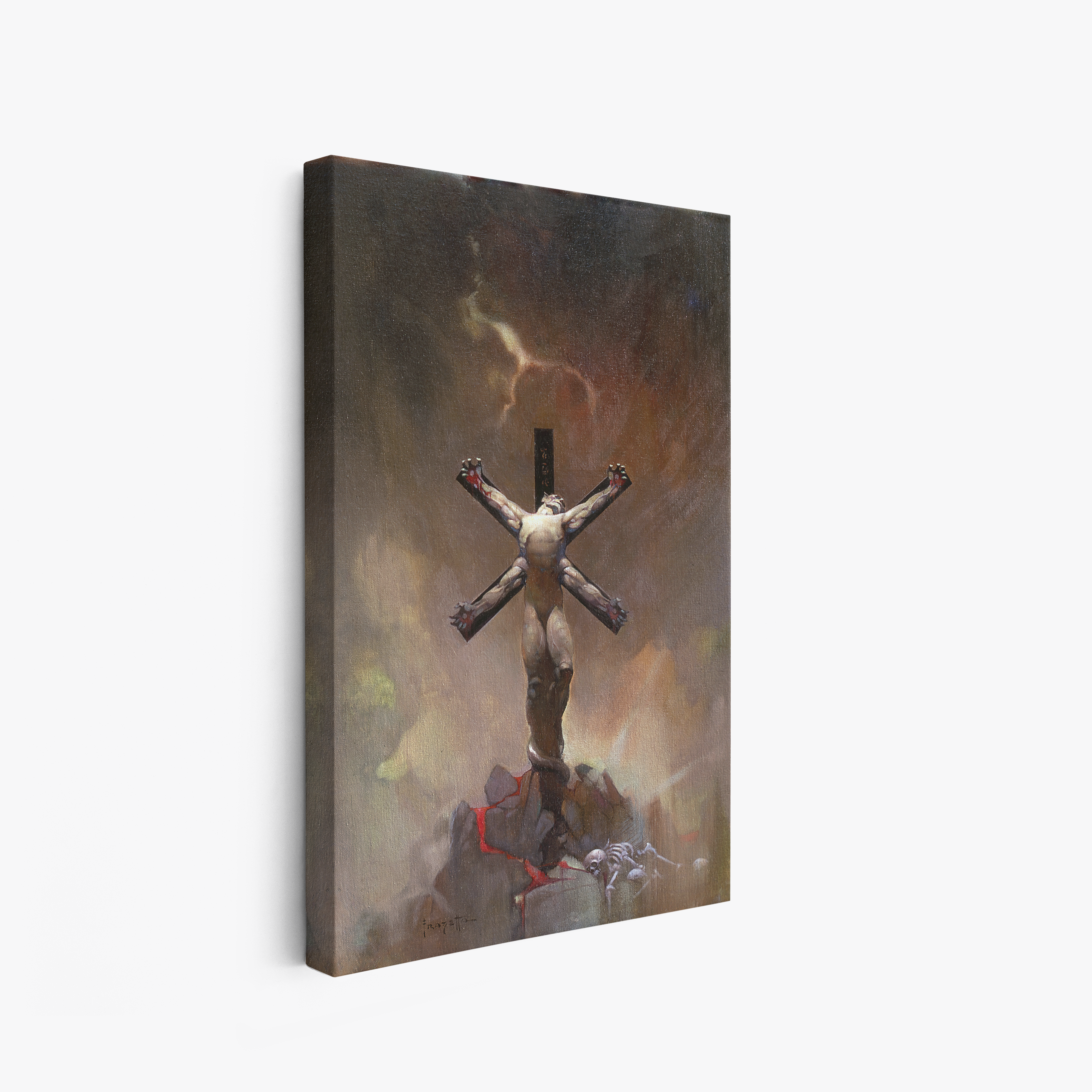 Alien Crucifixion Canvas Wrap