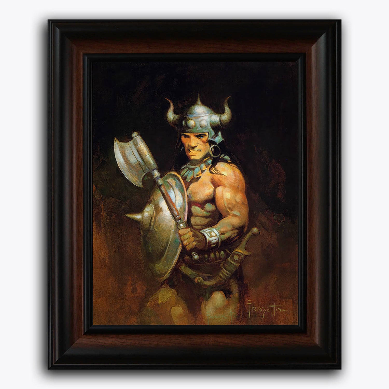 Framed fine art print of Frazetta&