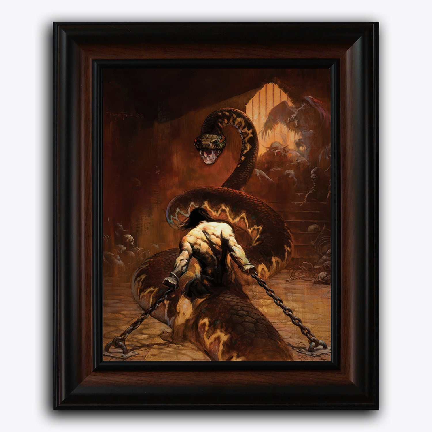 Framed art print of Frank Frazetta&