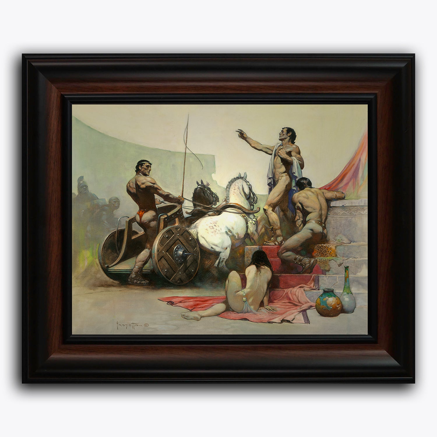 Framed fine art print of Frazetta&