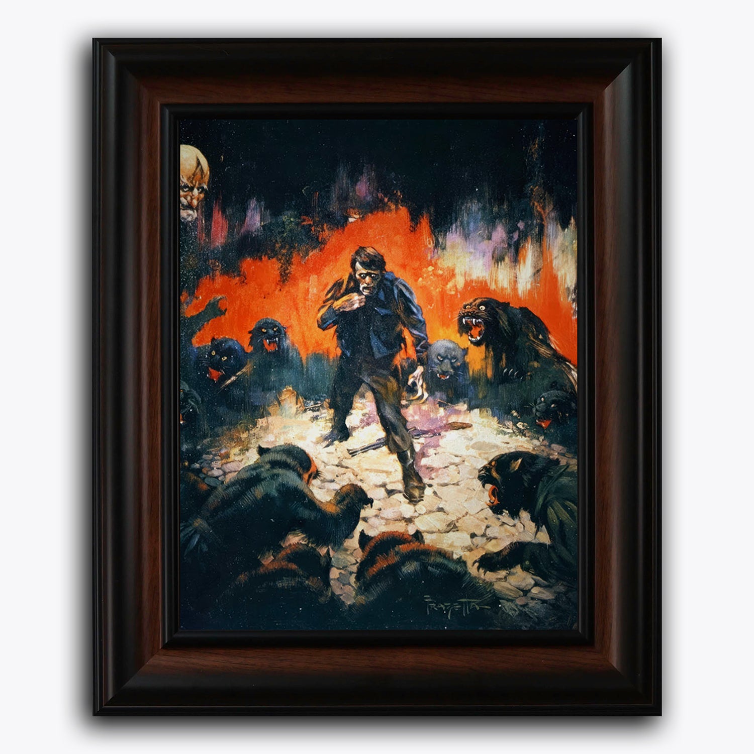 Framed fine art print of Frazetta&