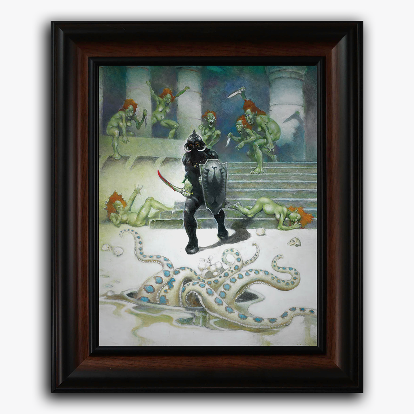 Framed fine art print of Frazetta&