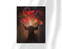 Unframed art print of Frazetta’s "Devil’s Generation," featuring a shadowy figure with glowing hands conjuring swirling red and orange supernatural forms.