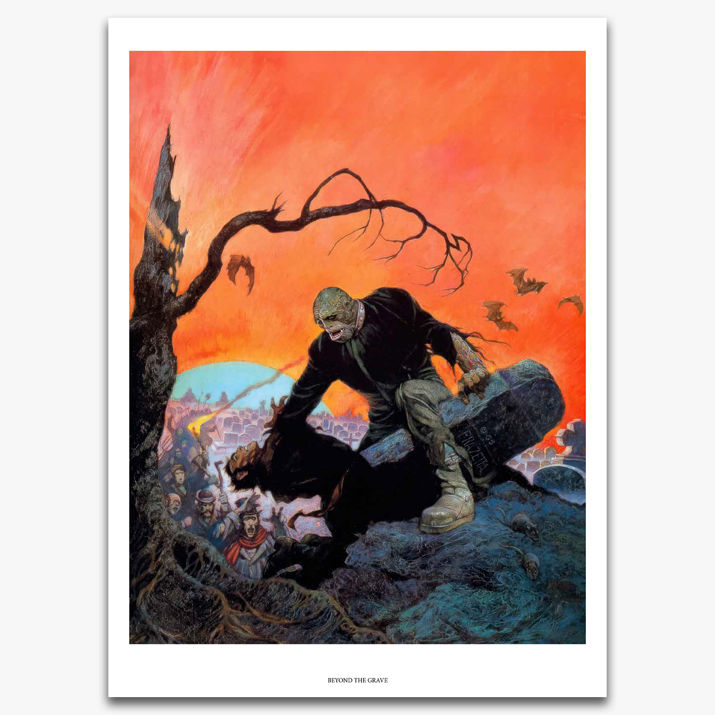 Photo of one of the prints included in Frazetta Art Museum&