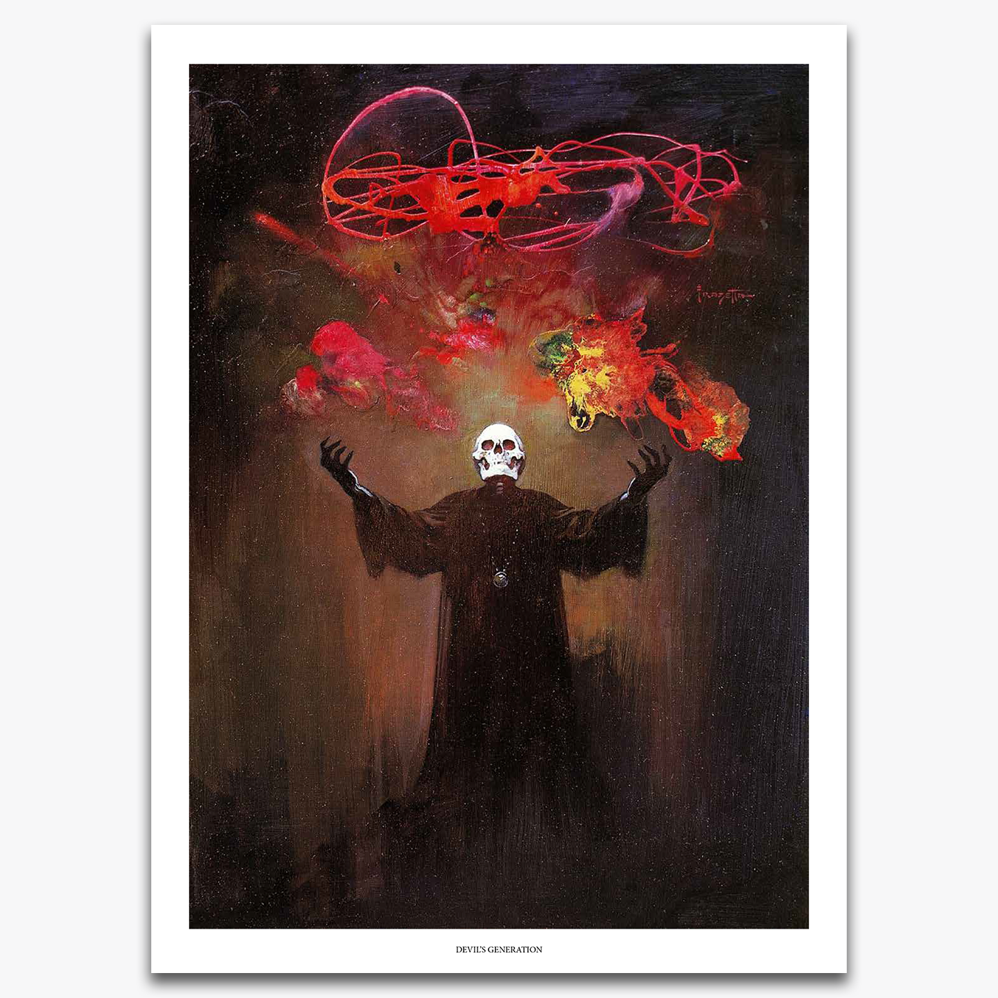 Photo of one of the prints included in Frazetta Art Museum&