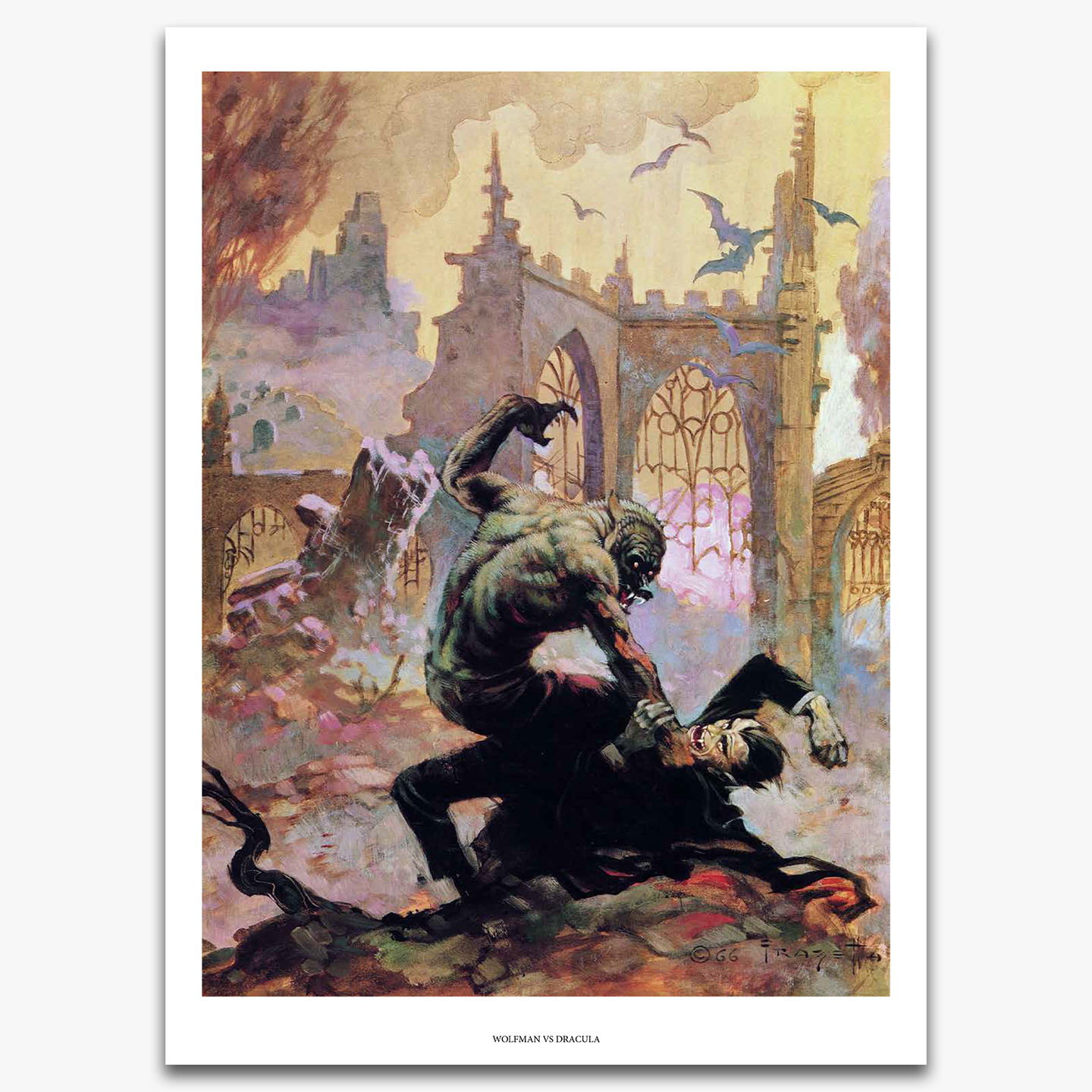 Photo of one of the prints included in Frazetta Art Museum&