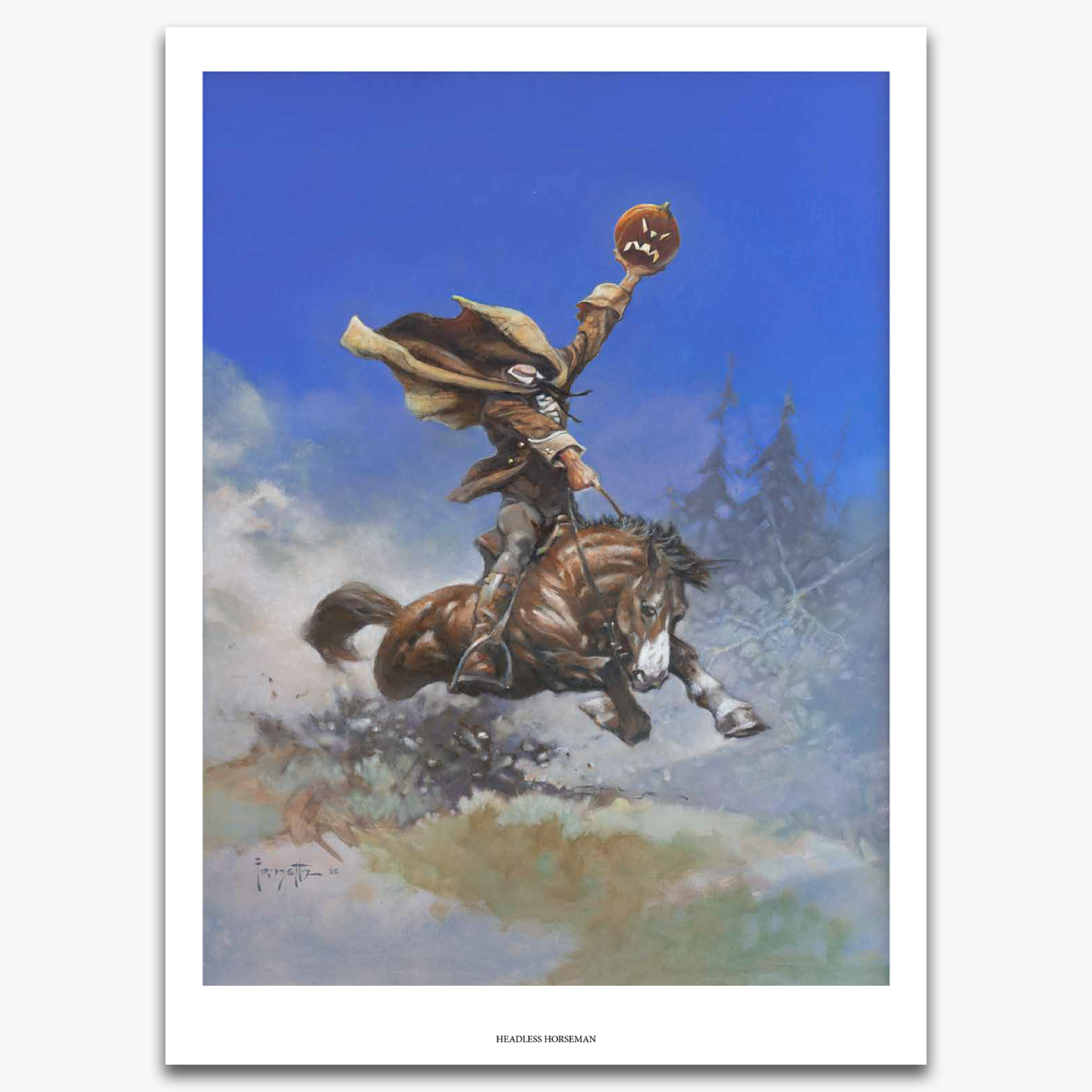 Photo of one of the prints included in Frazetta Art Museum&