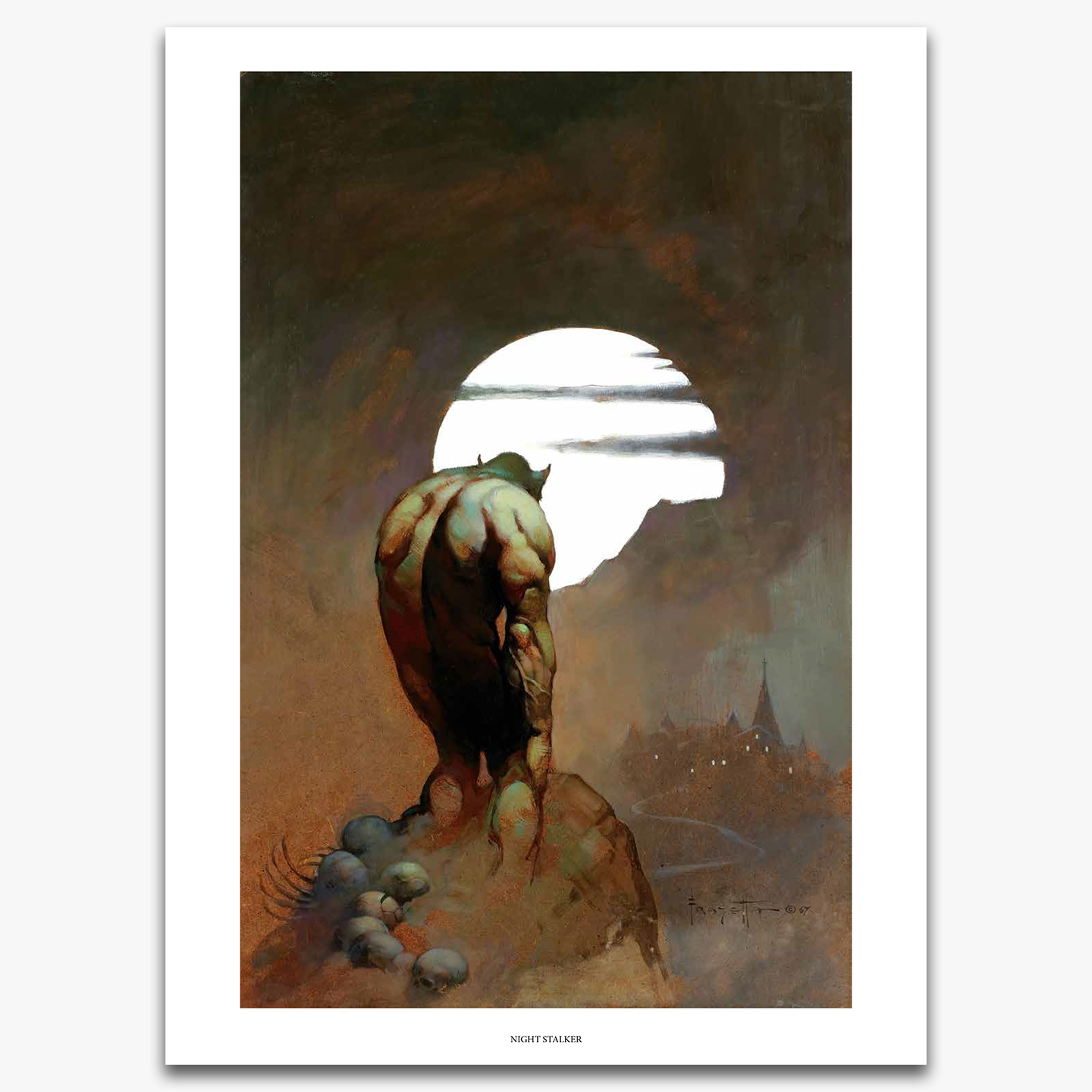 Photo of one of the prints included in Frazetta Art Museum&