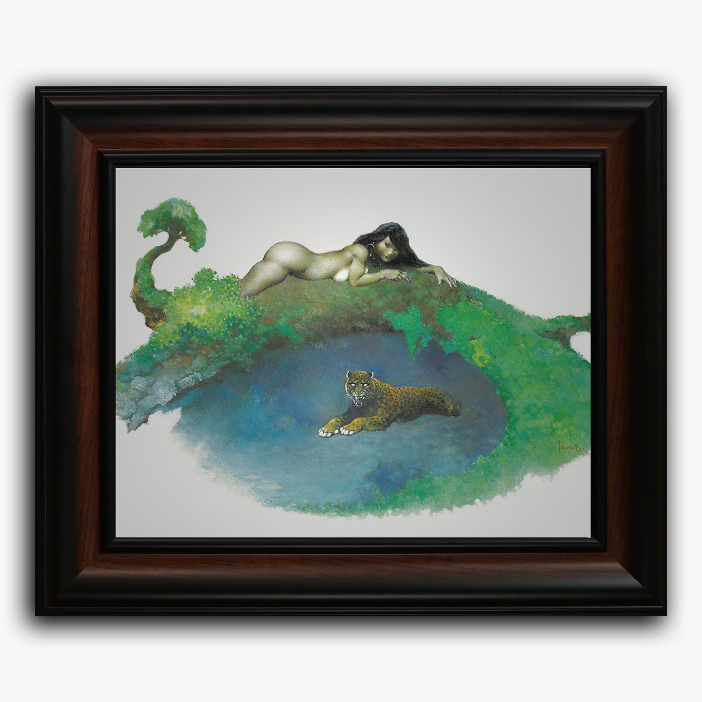 Framed fine art print of Frazetta&