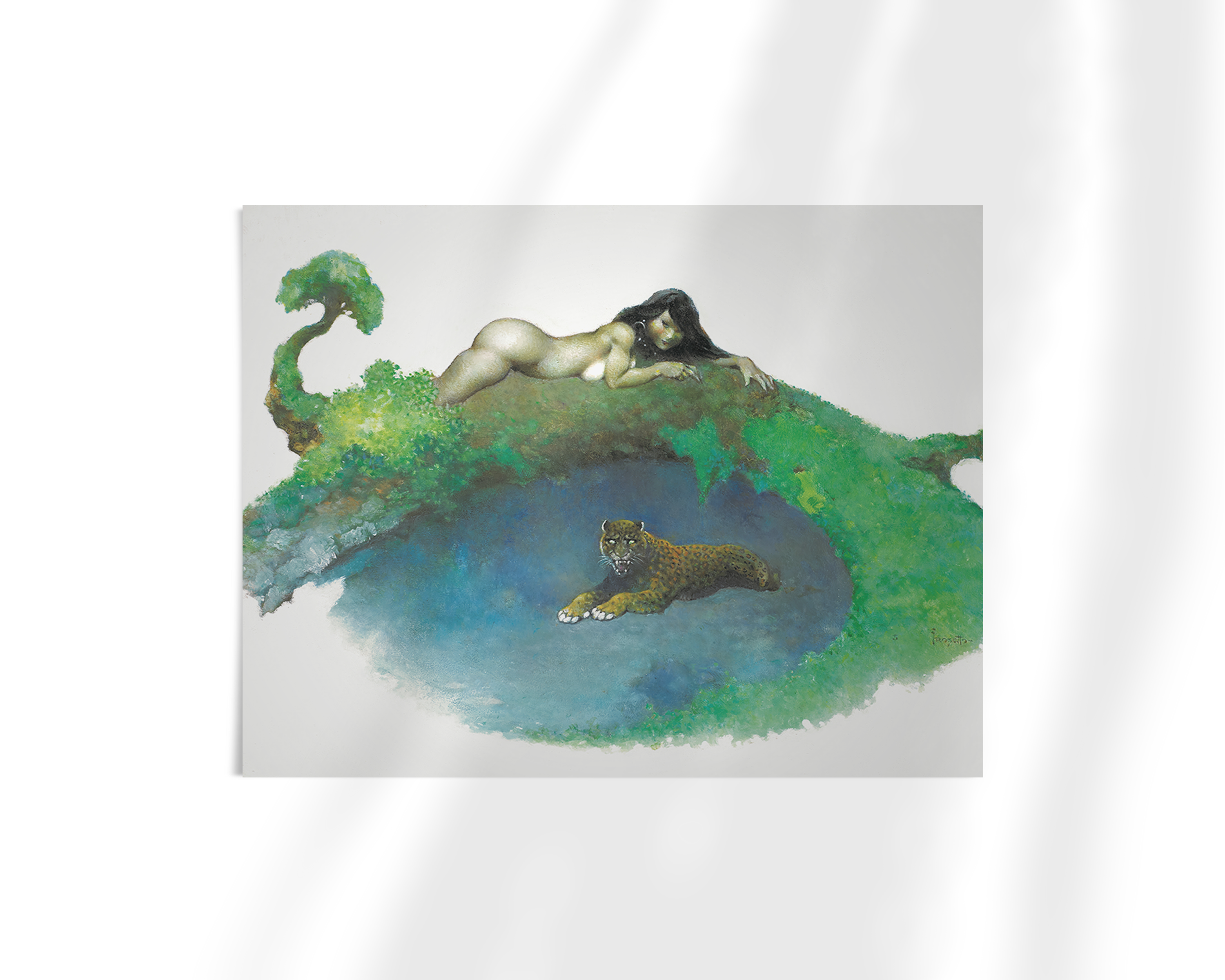 Unframed fine art print of Frazetta&