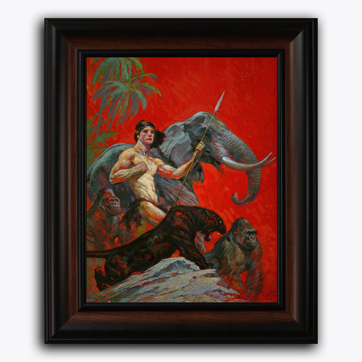 Framed fine art print of Frazetta&