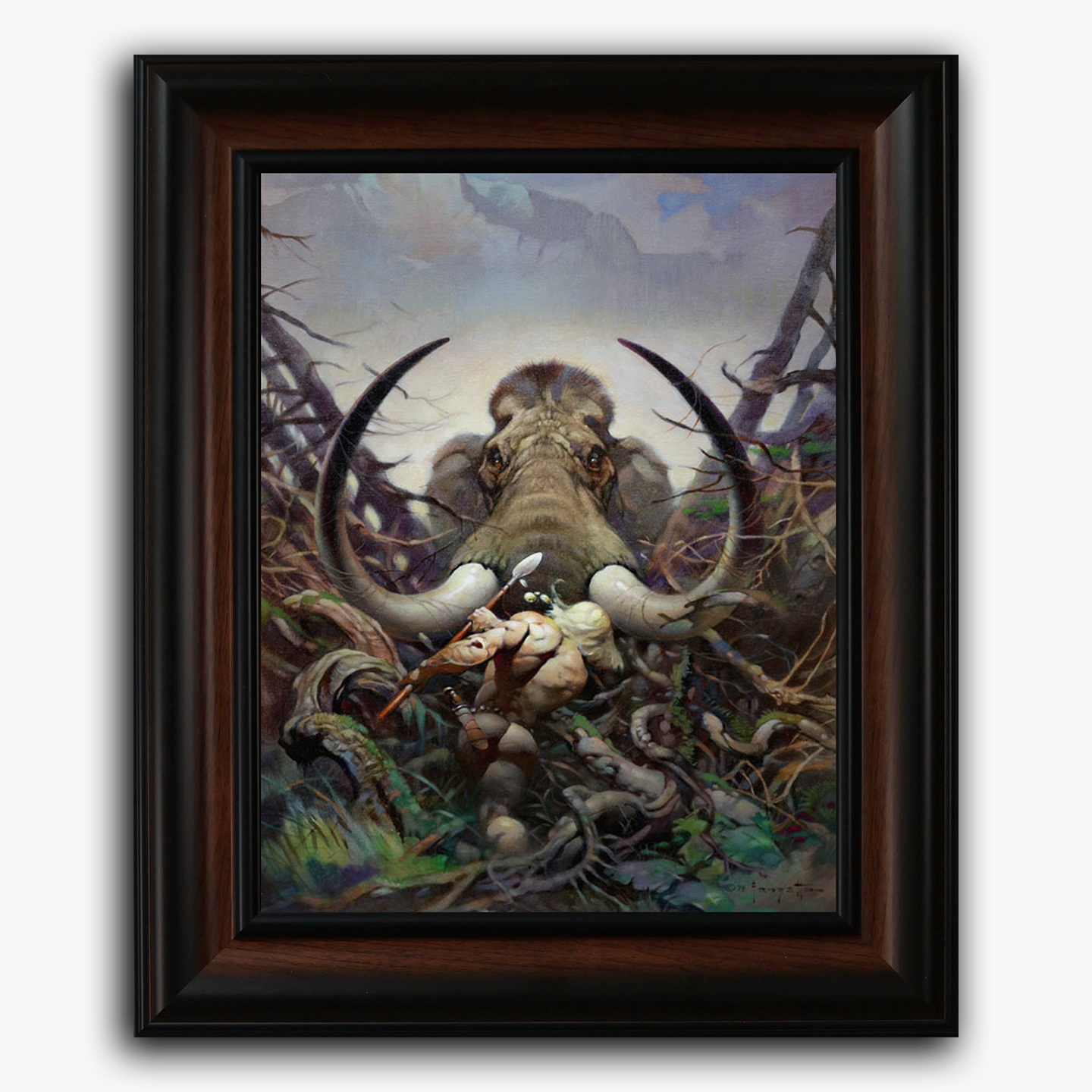 Framed fine art print of Frazetta&
