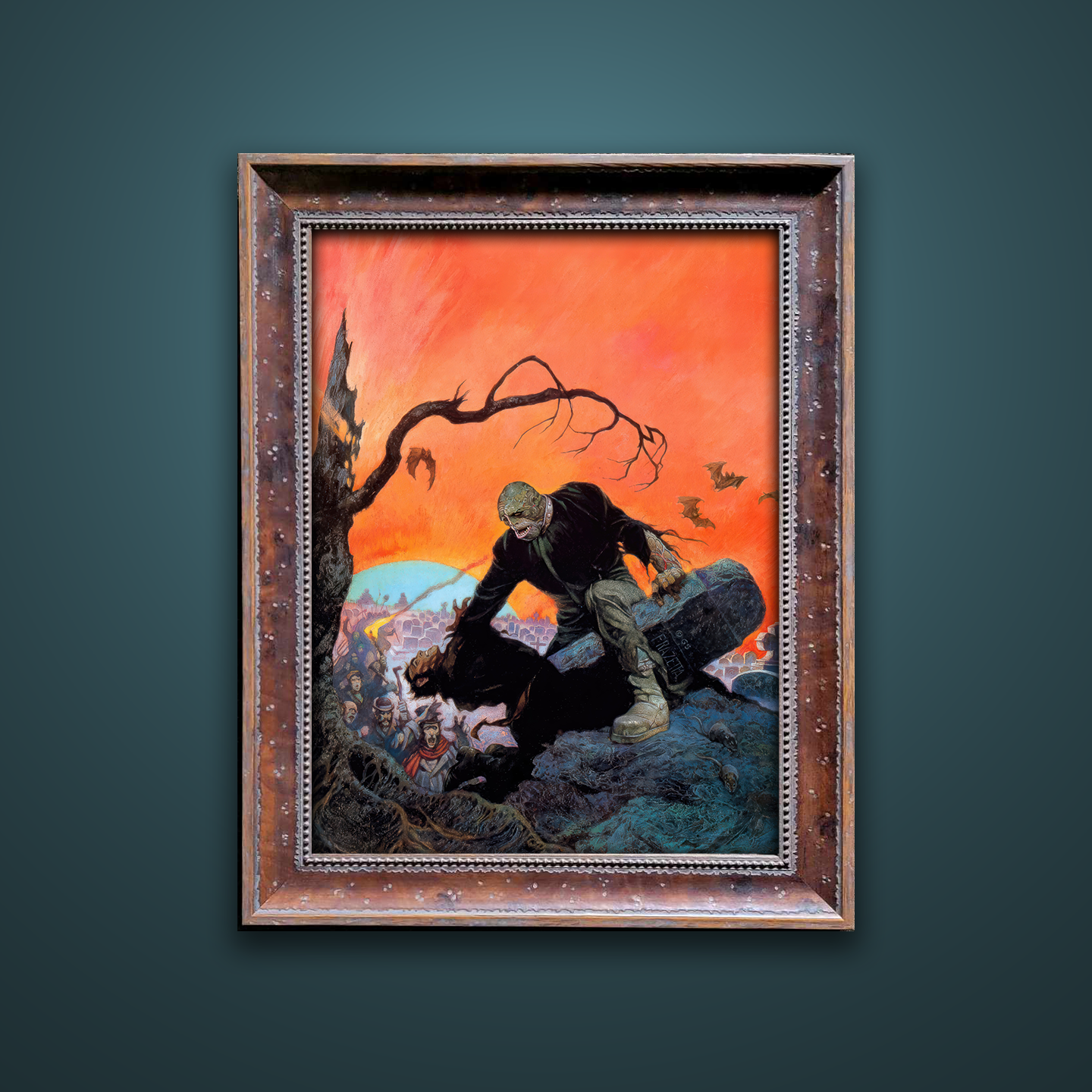 Frank Frazetta’s “Beyond the Grave” artwork from the Frazetta Art Museum&
