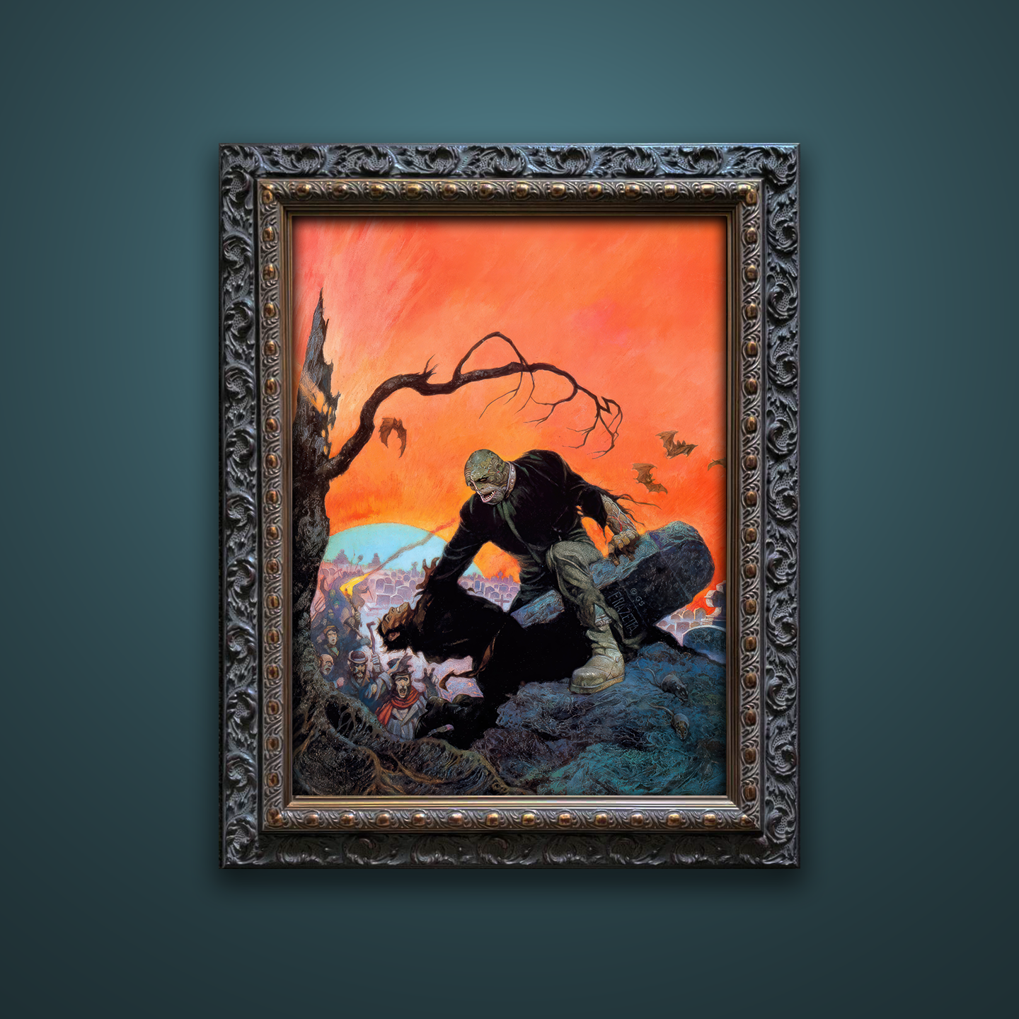 Frank Frazetta’s “Beyond the Grave” artwork from the Frazetta Art Museum&
