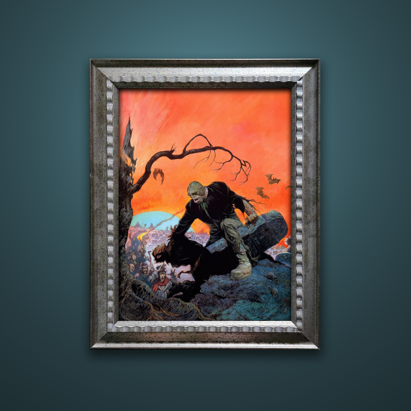 Frank Frazetta’s “Beyond the Grave” artwork from the Frazetta Art Museum&