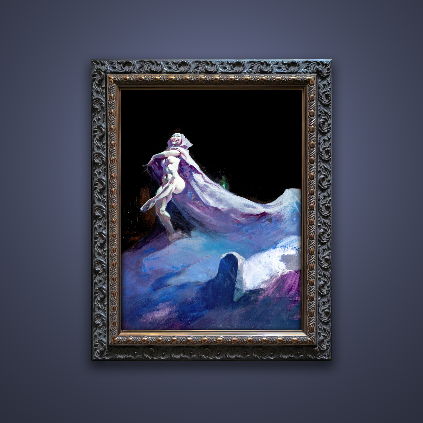 Frank Frazetta’s “Grave Dancer” artwork from the Frazetta Art Museum&