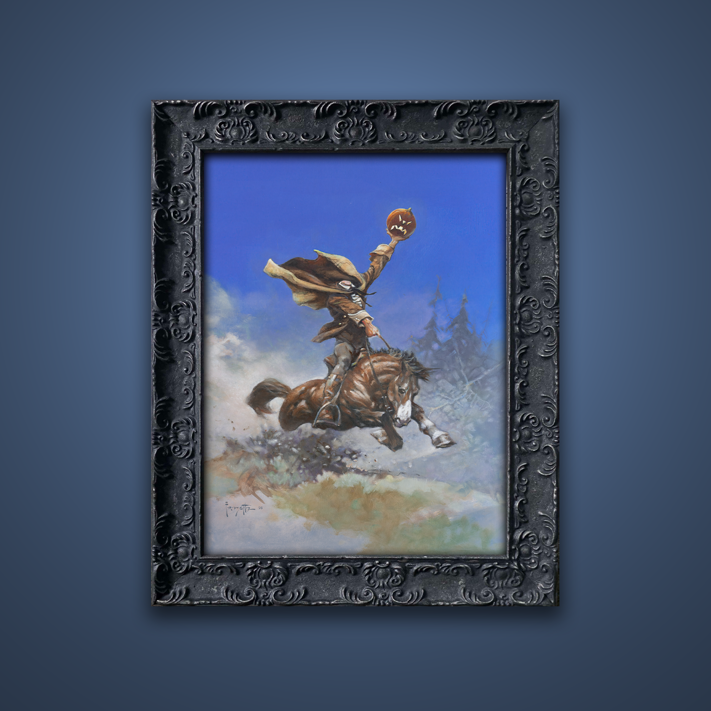Frank Frazetta’s “Headless Horseman” artwork from the Frazetta Art Museum&