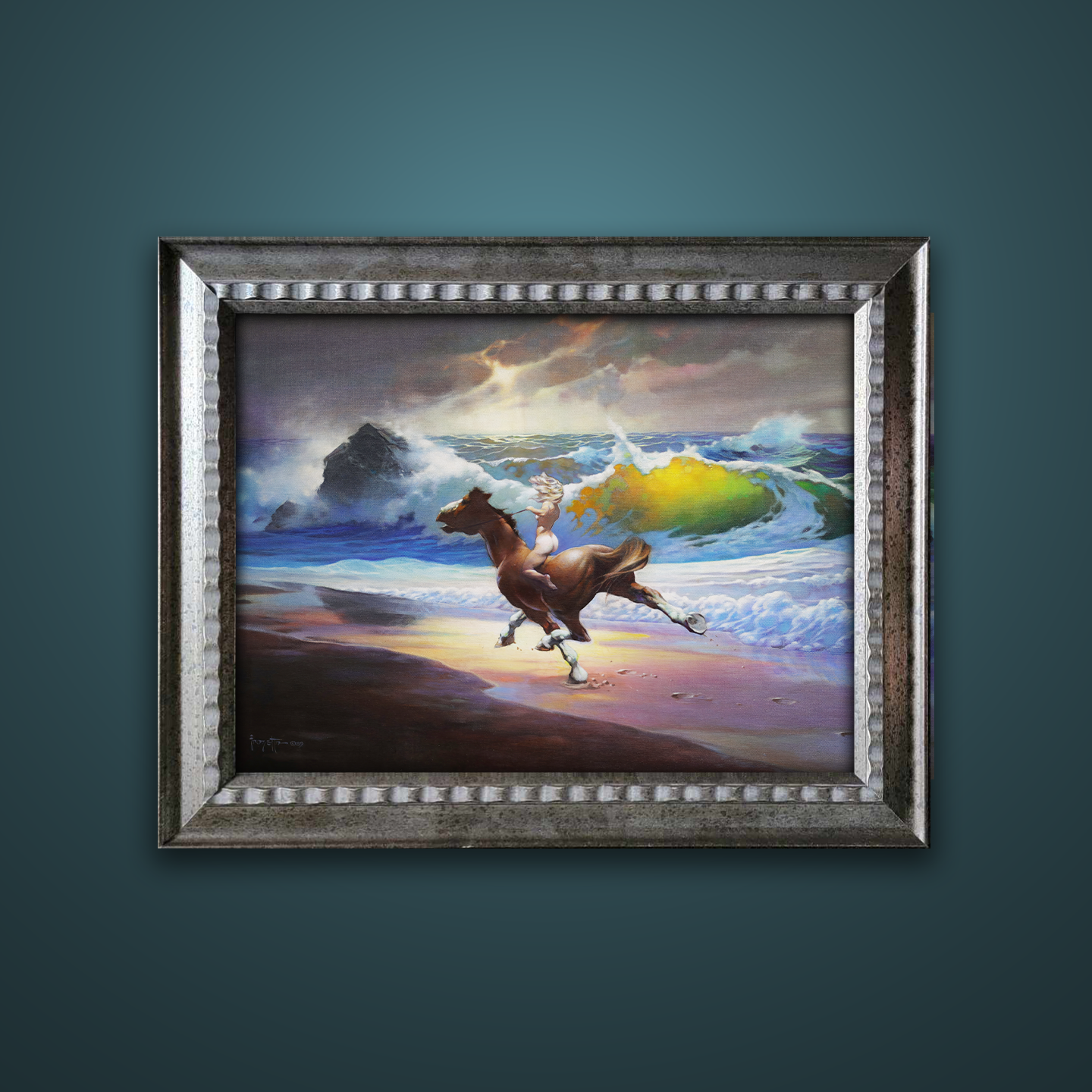 Frank Frazetta’s “Wild Ride” artwork from the Frazetta Art Museum&