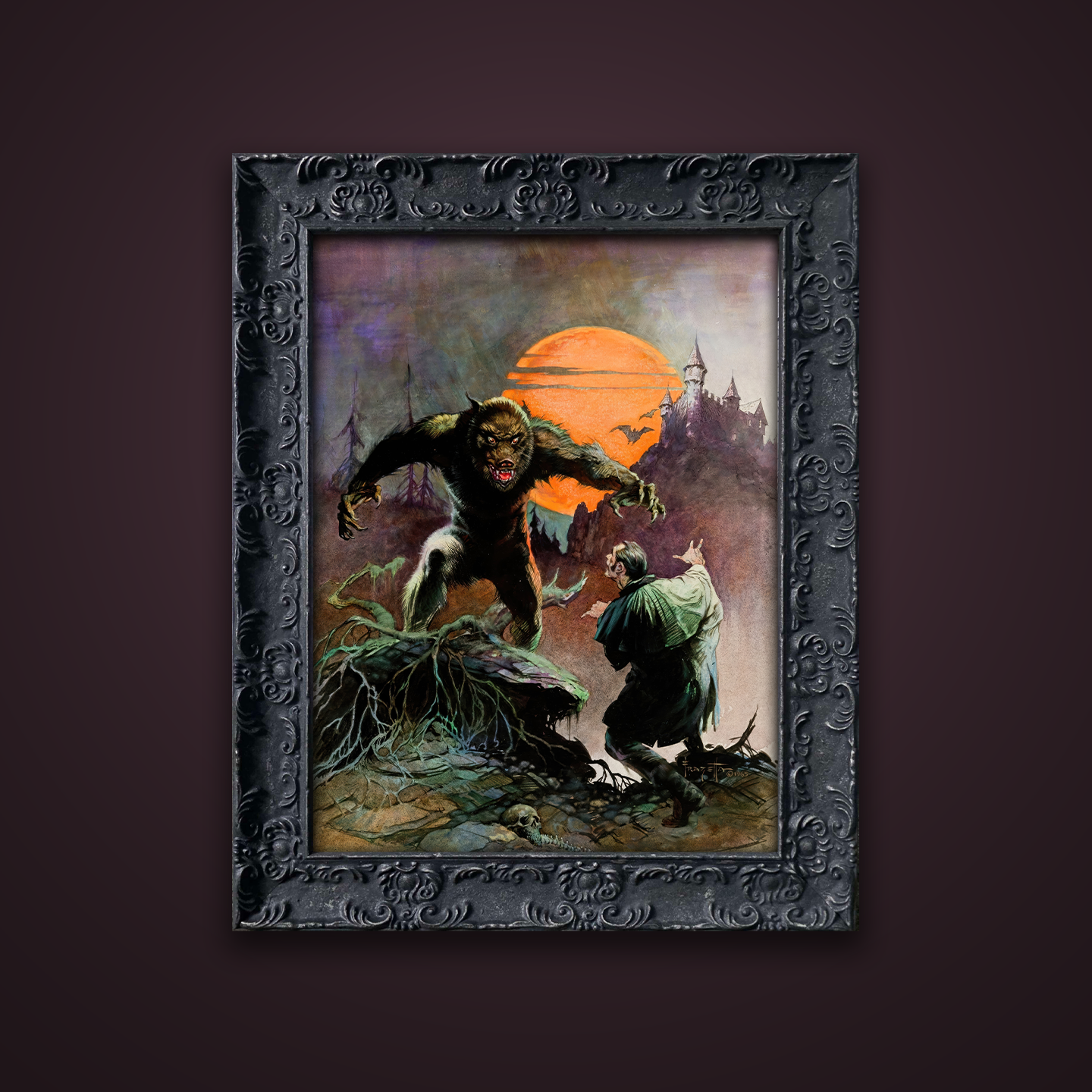 Frank Frazetta’s “The Wolfman” artwork from the Frazetta Art Museum&