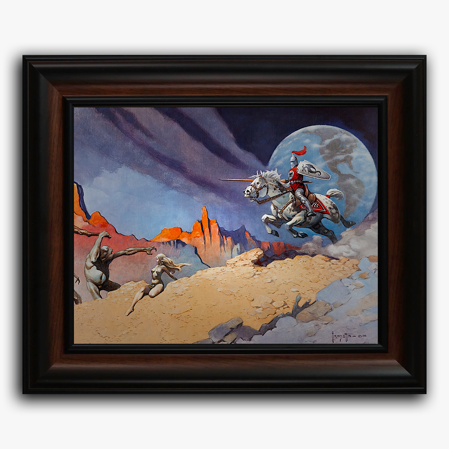 Framed fine art print of Frank Frazetta&