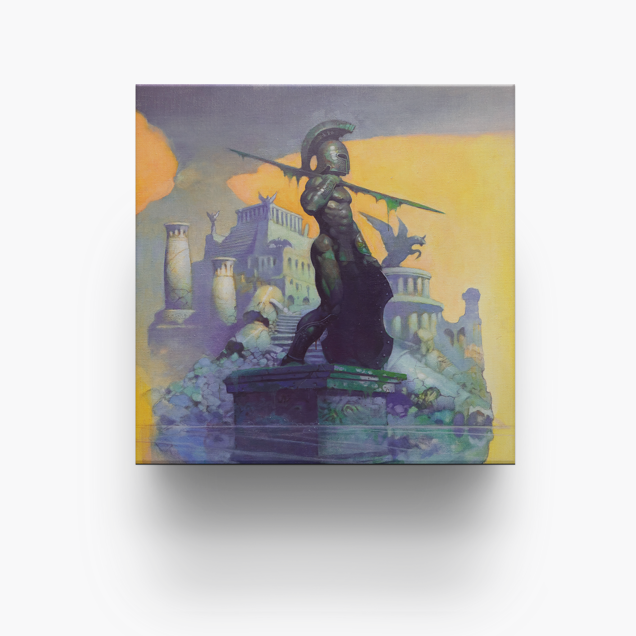 Frazetta 4x4 inch ceramic coaster featuring Frazetta&