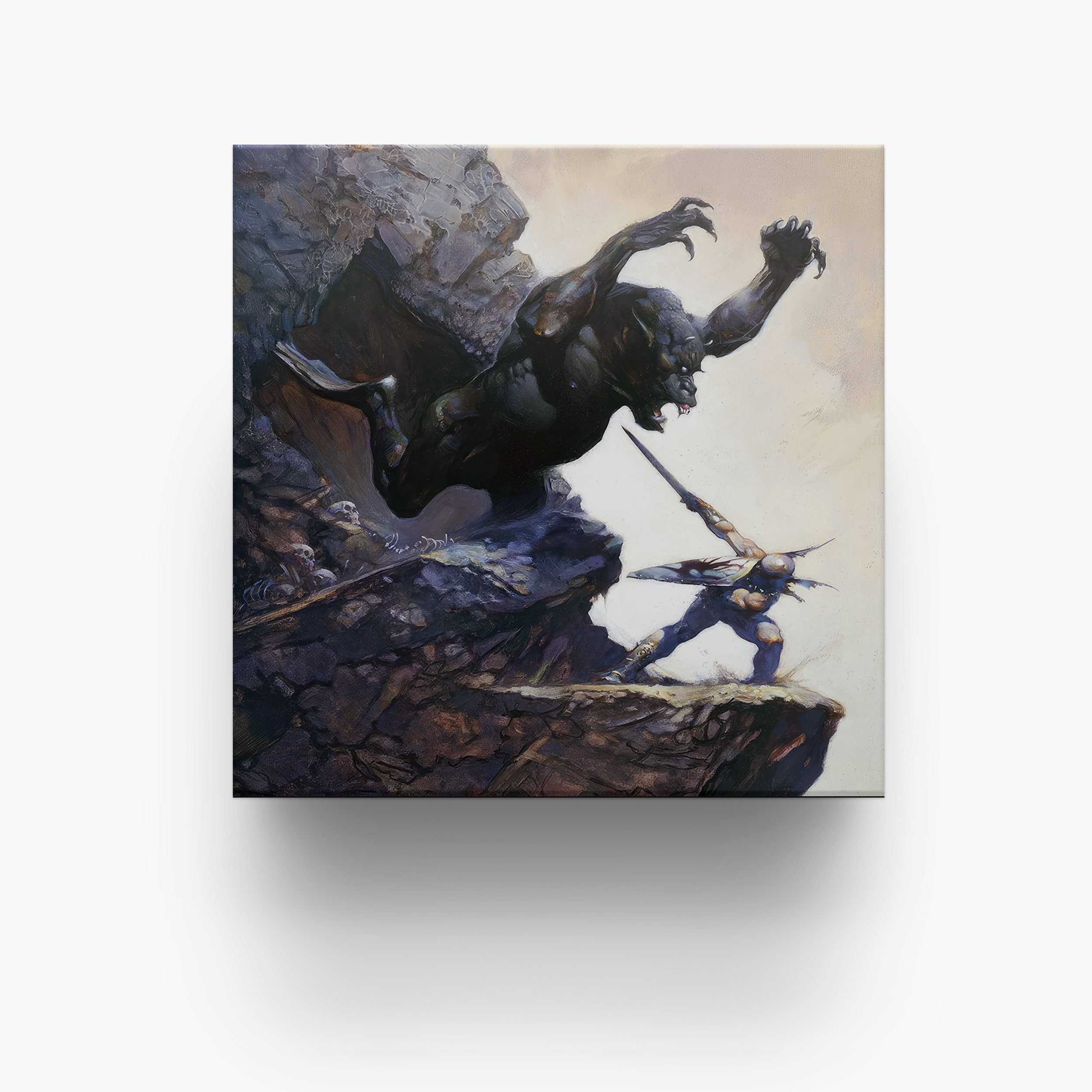 Frazetta 4x4 inch ceramic coaster featuring Frazetta&