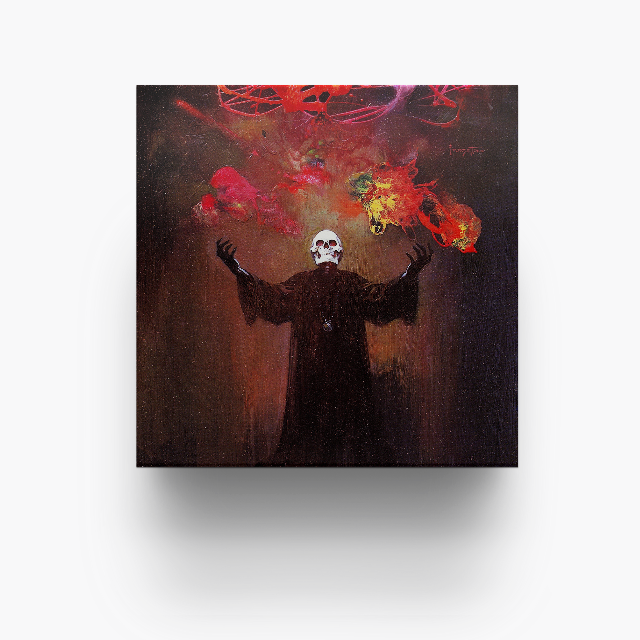 Frazetta 4x4 inch ceramic coaster featuring Frazetta&