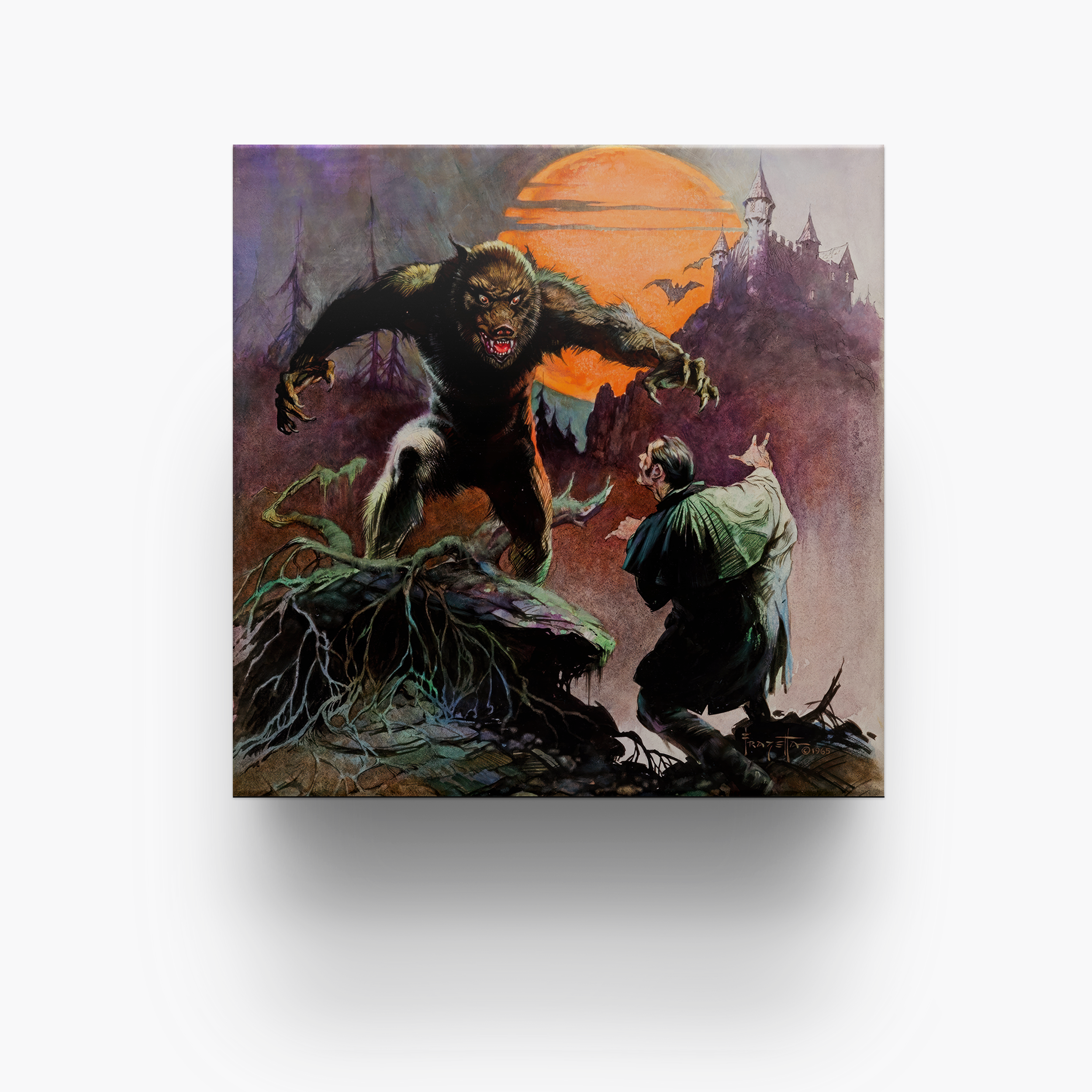 Frazetta 4x4 inch ceramic coaster featuring Frazetta&