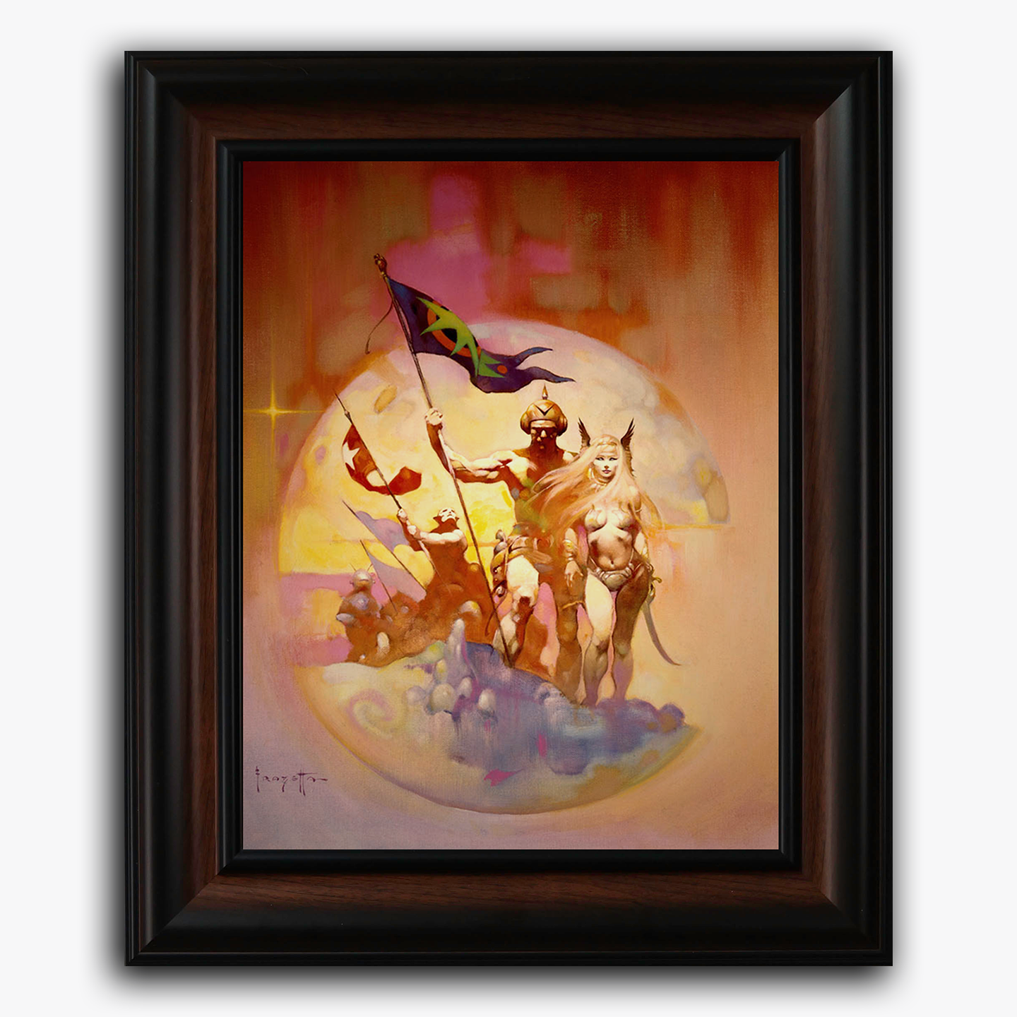 Framed fine art print of Frank Frazetta&