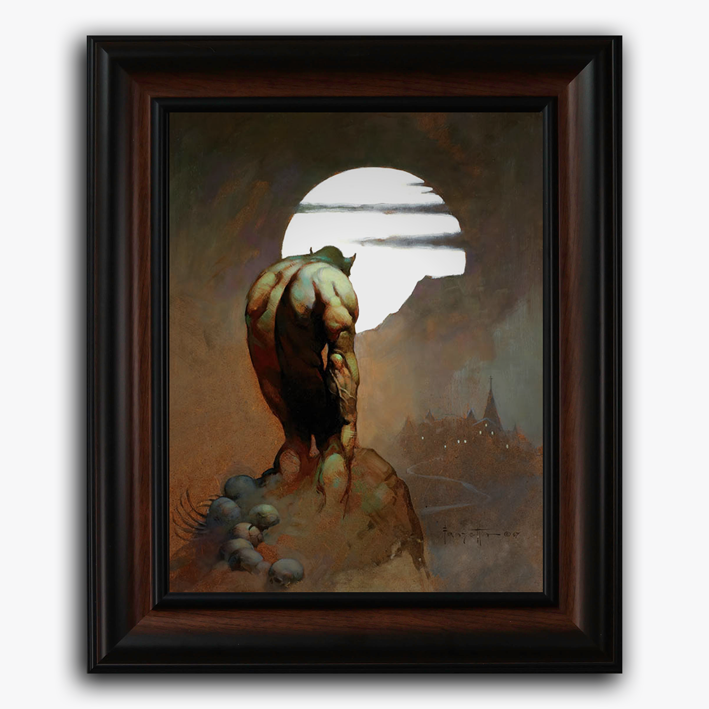 Framed fine art print of Frank Frazetta’s &
