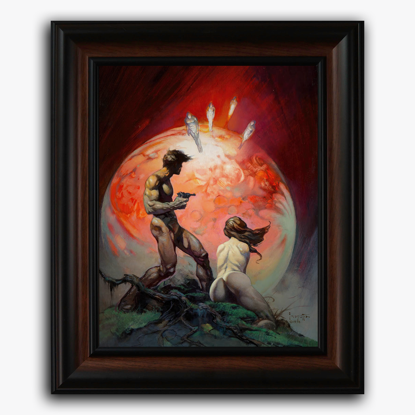 Framed fine art print of Frank Frazetta’s &