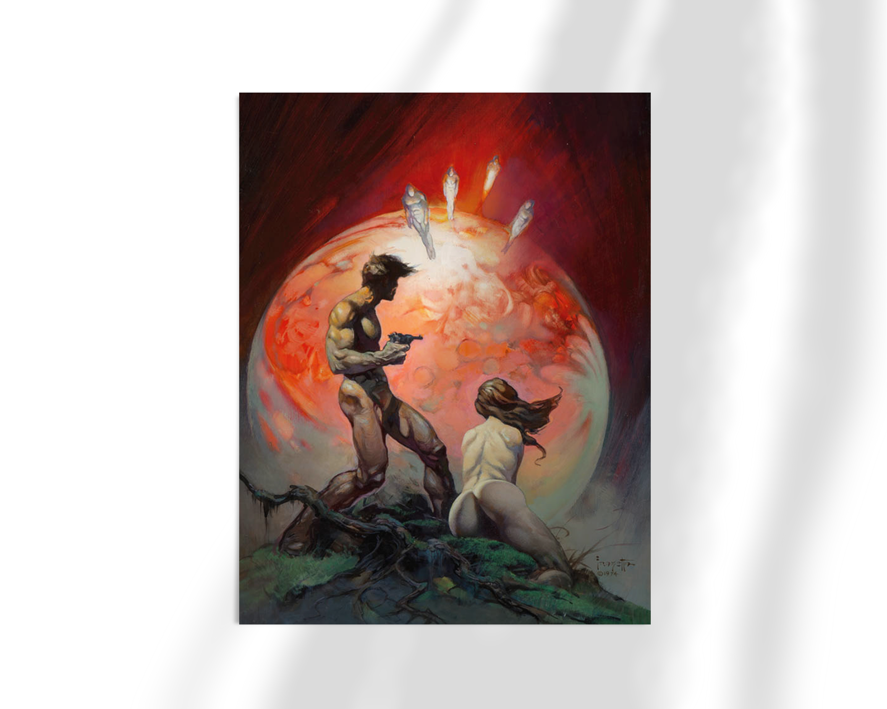 Unframed fine art print of Frank Frazetta’s &