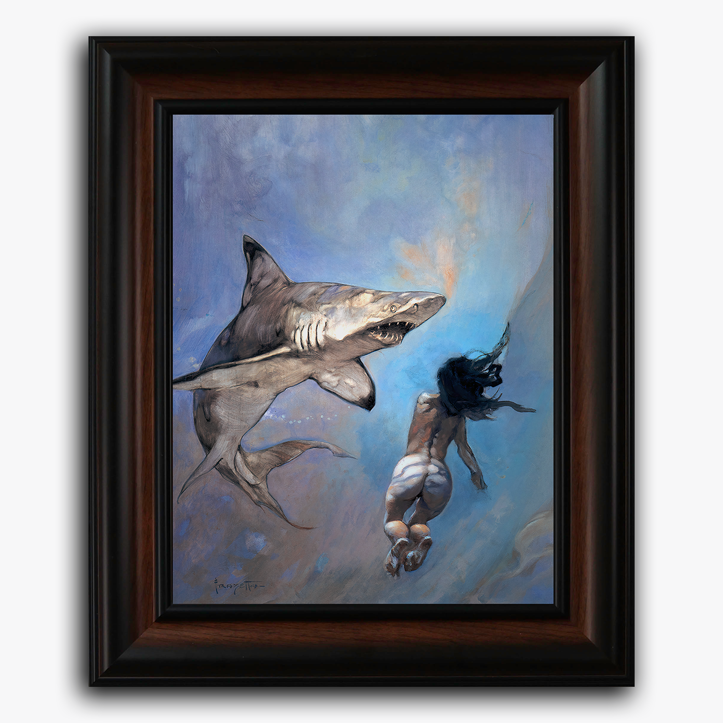 Framed fine art print of Frank Frazetta’s &