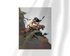 Unframed print of “Savage Pellucidar” by Frank Frazetta, depicting a primal jungle scene with a huntress atop a big cat, poised for battle.