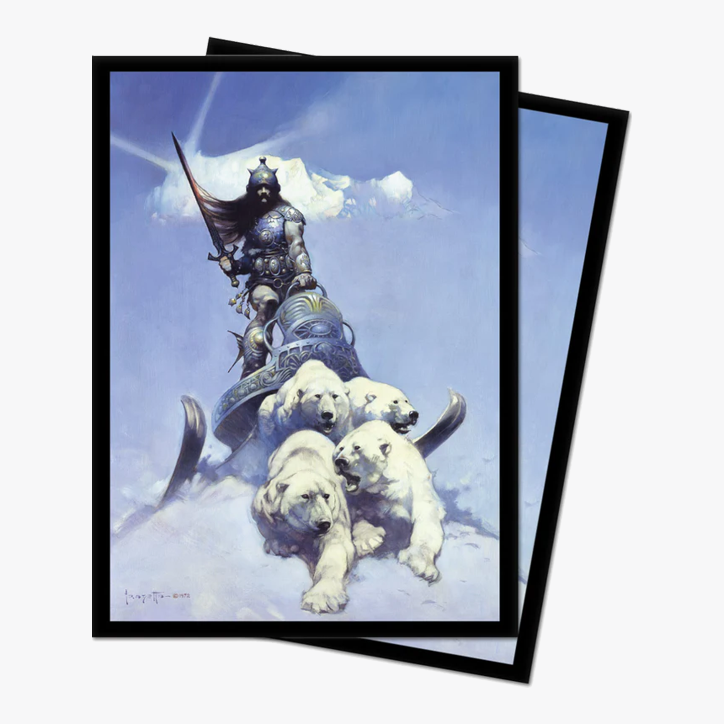 Gaming card sleeves featuring Frazetta&
