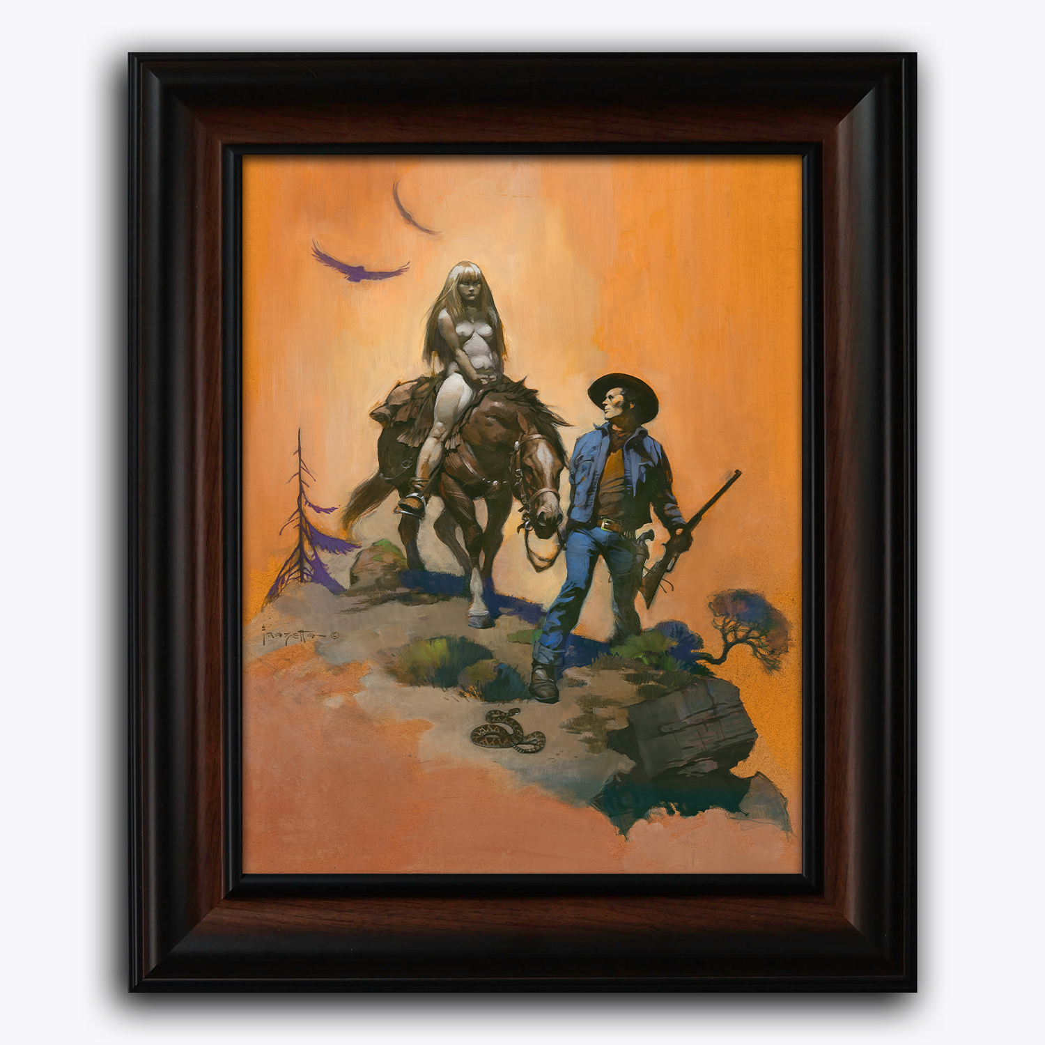 Framed fine art print of Frank Frazetta&