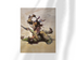 Unframed fine art print of Frazetta’s “Summer of the Coup,” showing a dramatic and intense battle scene with a warrior poised to strike.