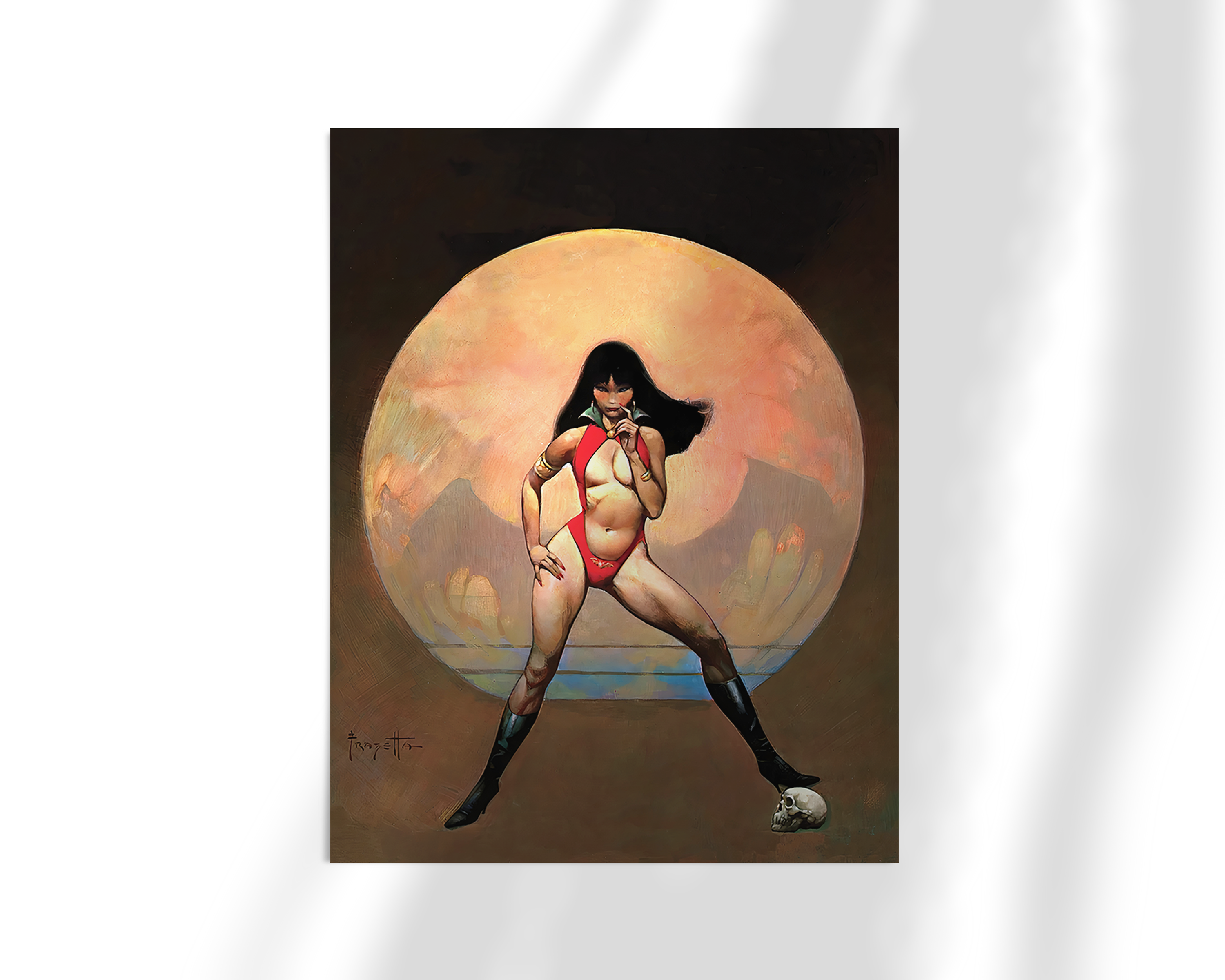Unframed fine art print of Frank Frazetta’s &