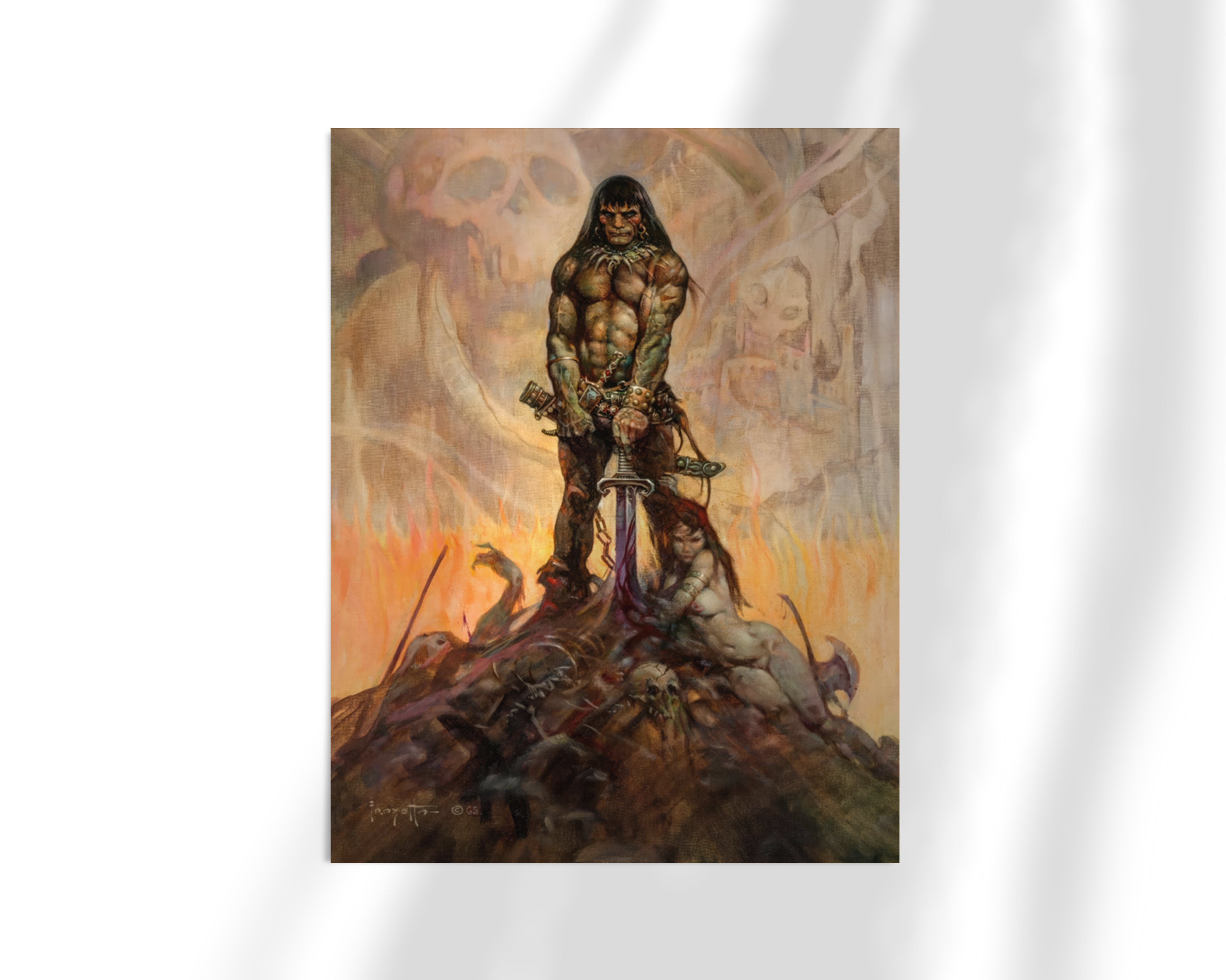 Unframed fine art print of Frazetta&