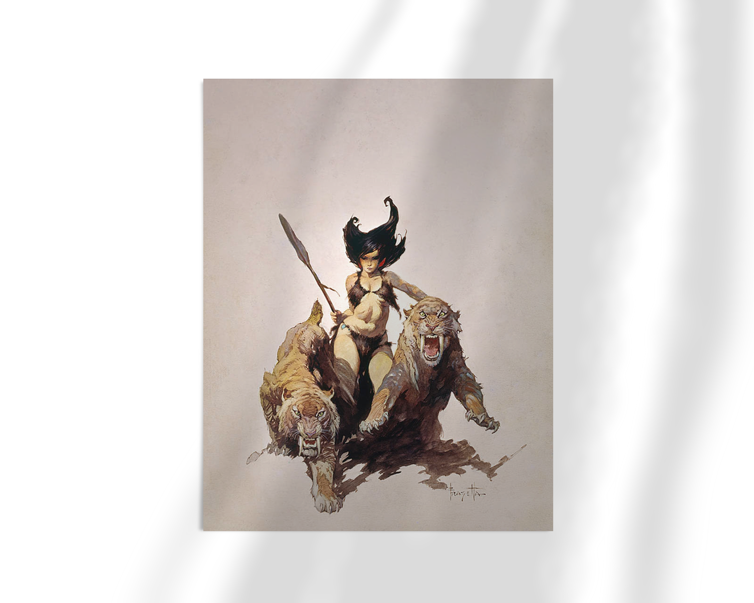 Unframed fine art print of Frank Frazetta’s &