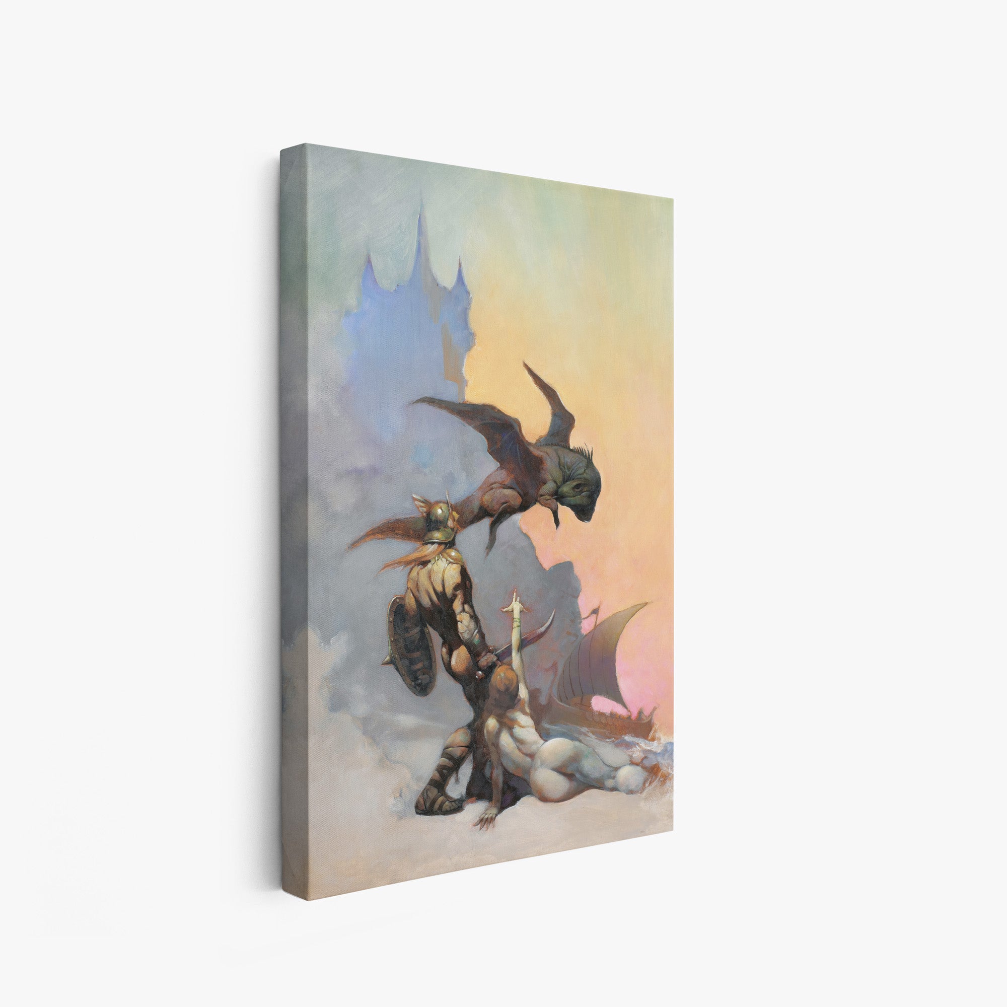A canvas print of Frazetta’s Kavin&