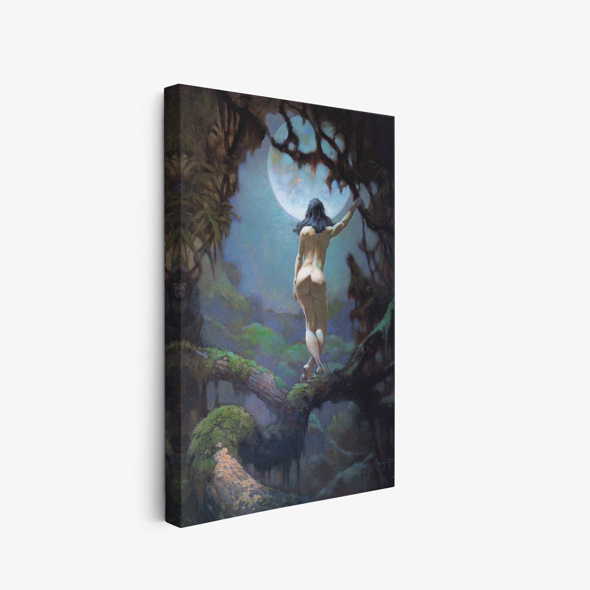 A canvas print of Frazetta’s Moon&