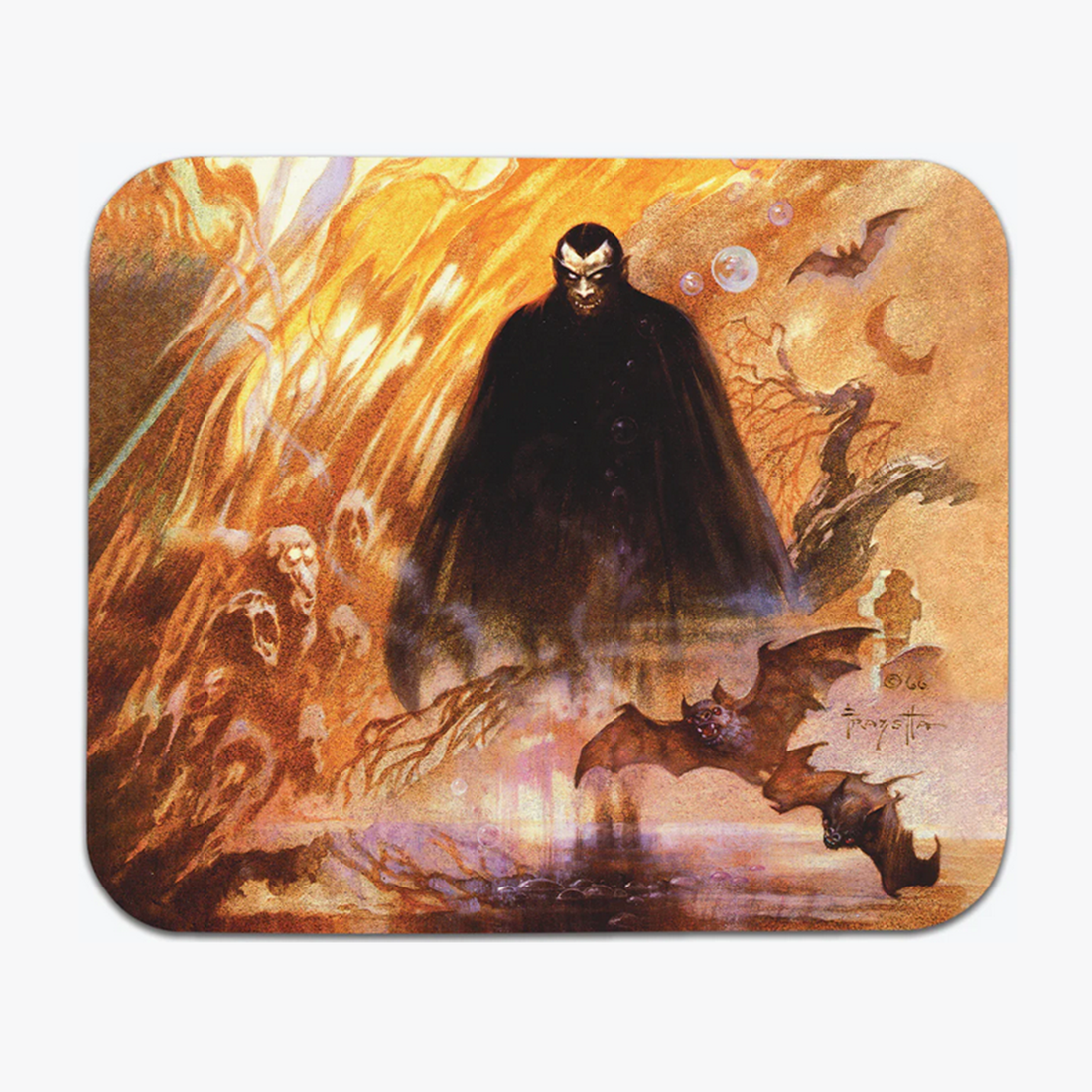 Dracula mousepad featuring Frazetta’s haunting and gothic interpretation of the classic vampire