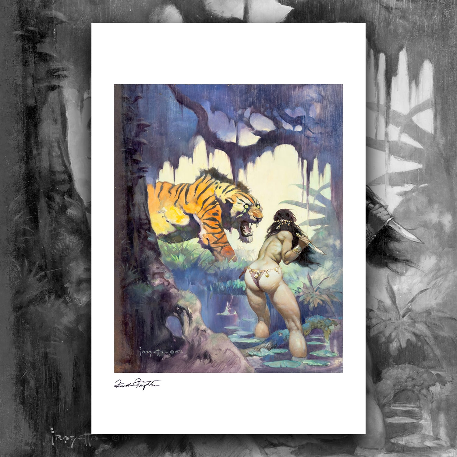 Escape on Venus Giclée – Premium Museum-Quality Print Featuring Frank Frazetta’s Iconic Artwork