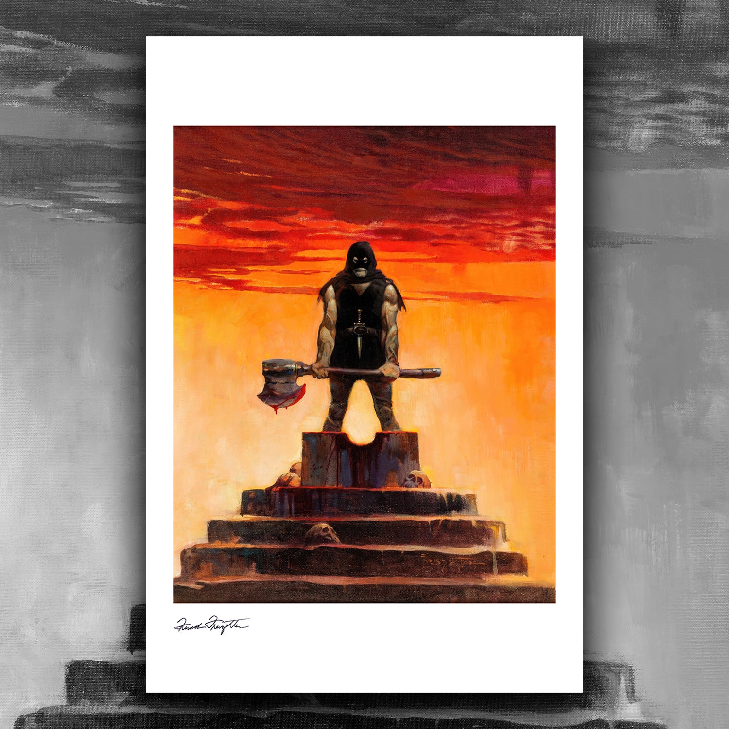 Executioner Giclée – Premium Museum-Quality Print Featuring Frank Frazetta’s Iconic Artwork