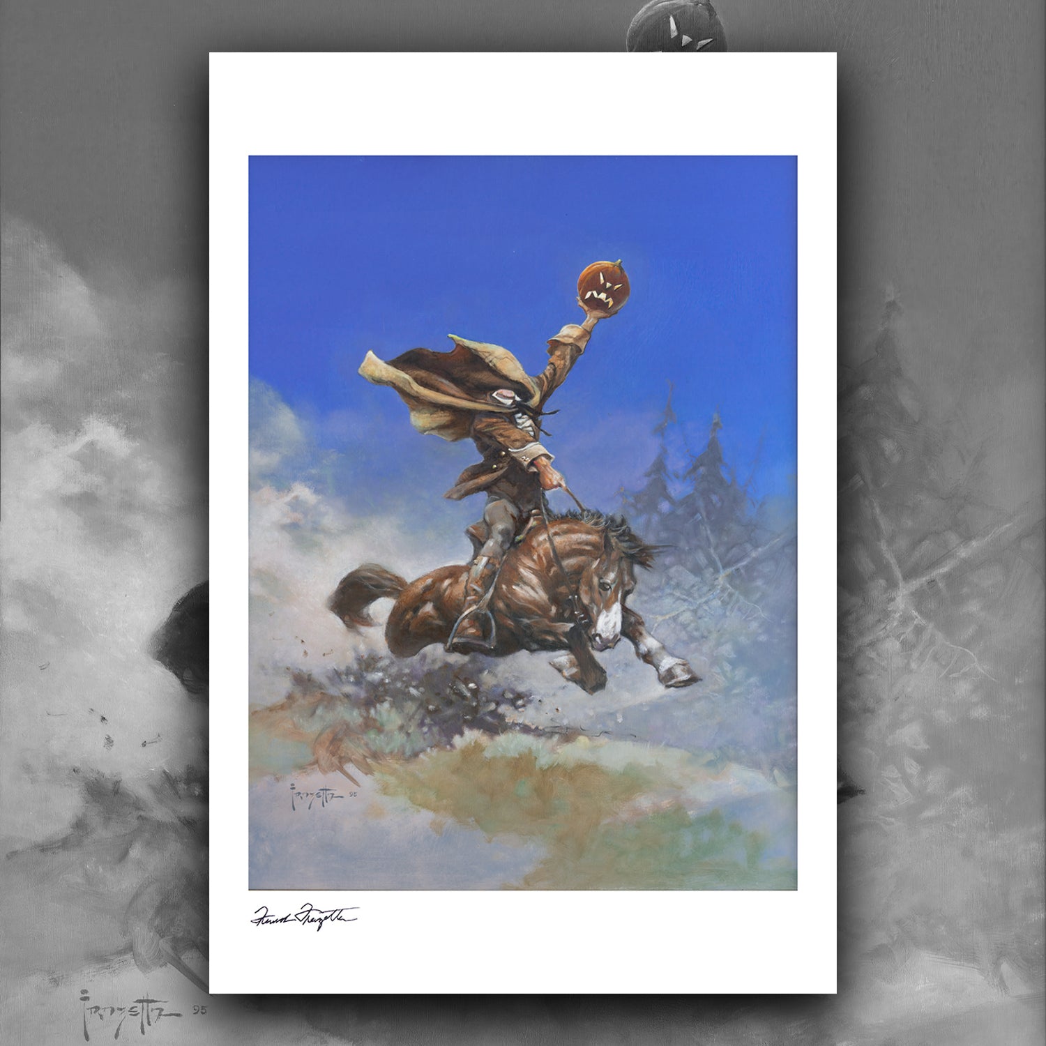 Headless Horseman Giclée – Premium Museum-Quality Print Featuring Frank Frazetta’s Iconic Artwork