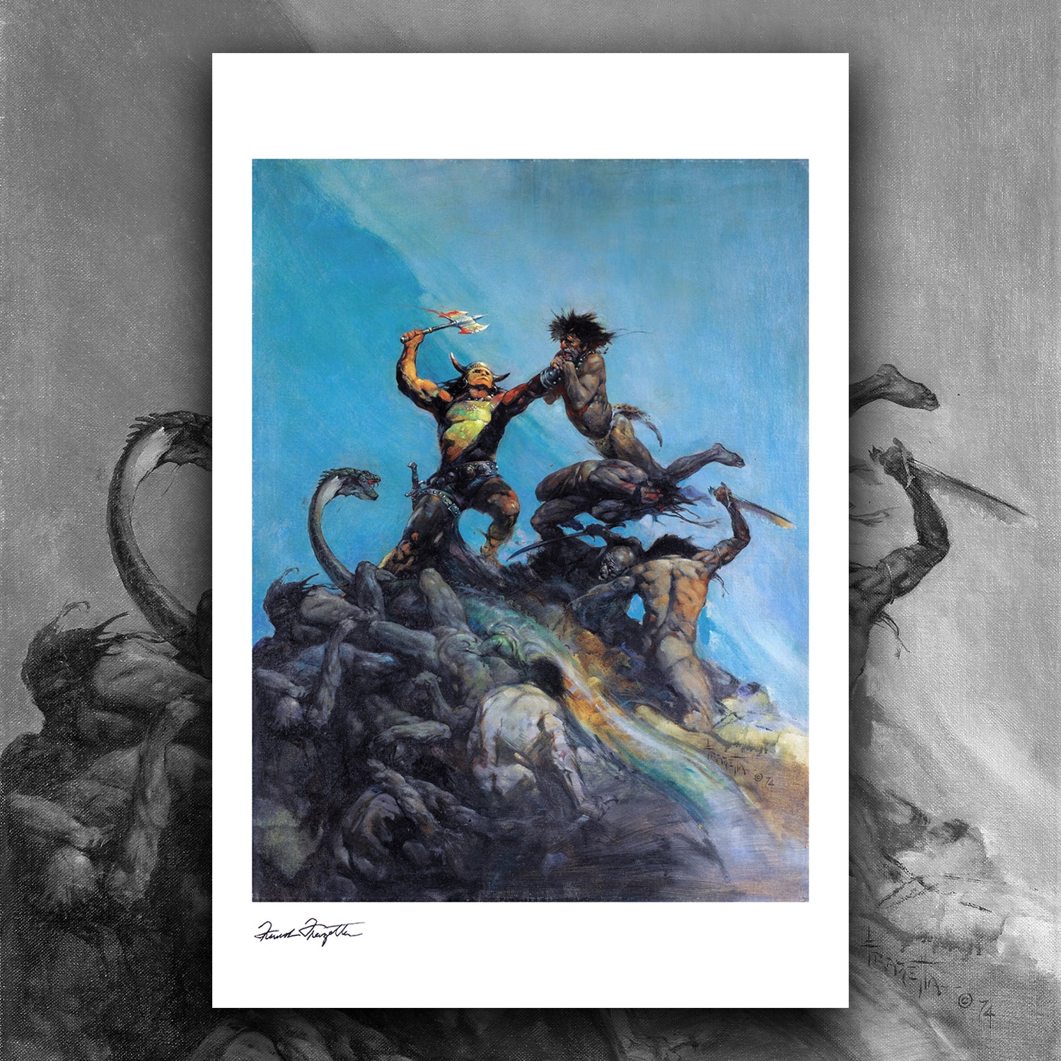 Indomitable Giclée – Premium Museum-Quality Print Featuring Frank Frazetta’s Iconic Artwork