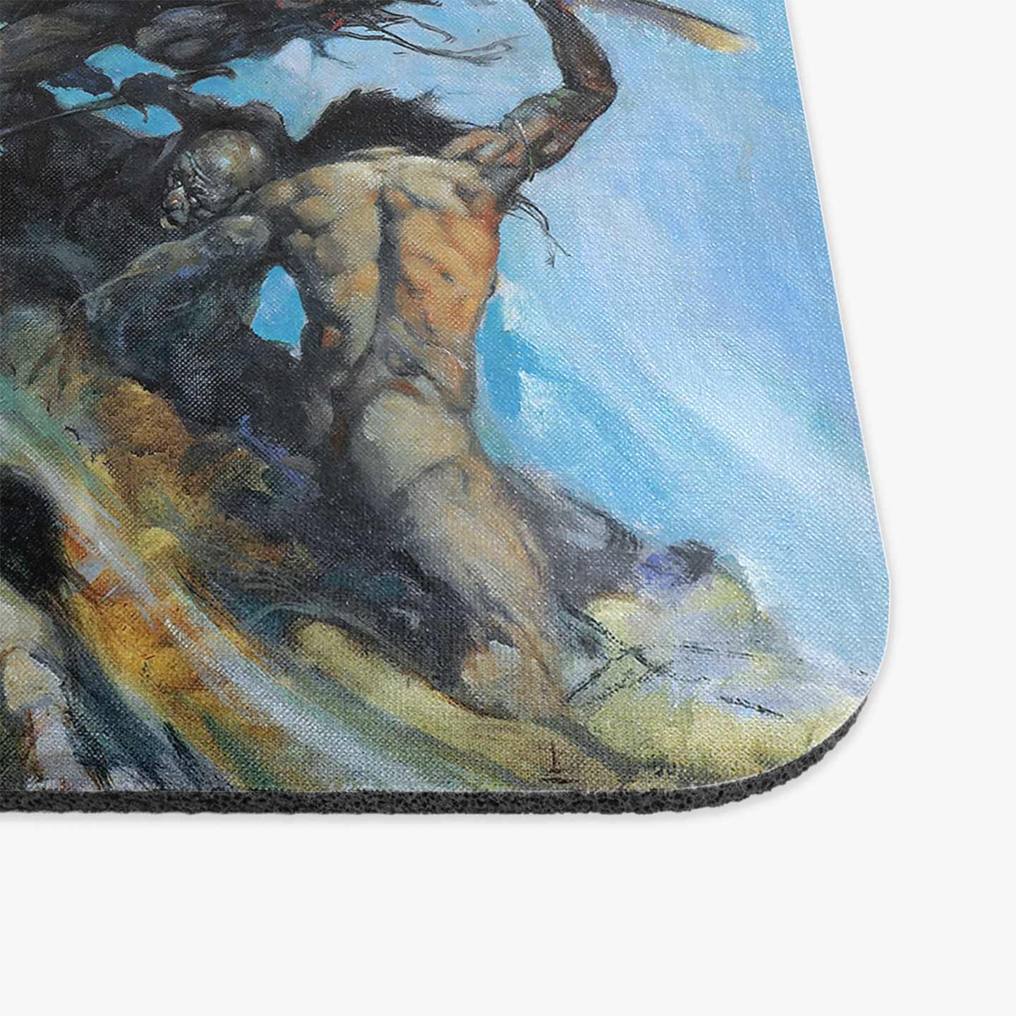 Detailed close-up of the Indomitable mousepad, showcasing its premium material and artwork